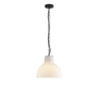 ORIGINAL BTC Glass York Pendant, Size 2 - Opal and Weathered Brass - Opal Glass