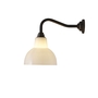 ORIGINAL BTC Glass York Wall Light, Size 1 - Opal & Weathered Brass