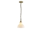 ORIGINAL BTC Glass York Pendant, Size 1 - Opal and Brass - Opal Glass