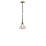 ORIGINAL BTC Glass York Pendant, Size 1 - Clear and Brass - Clear Glass