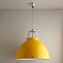 ORIGINAL BTC Titan Size 5 Pendant Light - Yellow wit hWhite Interior