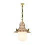ORIGINAL BTC Ship's Small Decklight - Polished Copper, Opal Glass