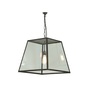 ORIGINAL BTC Quad Pendant Light, Weathered Brass, Clear, Closed Top - Large