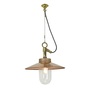 ORIGINAL BTC Well Glass Pendant Light With Visor, IP44 - Gunmetal, Clear Glass