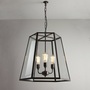 ORIGINAL BTC Hex Pendant Light, Extra Large, Weathered Brass, Clear Glass