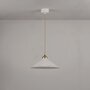 ORIGINAL BTC Cobb Large Plain Pendant Light - Pendelleuchte - Naturfarben mit Satinmessing