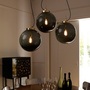 ORIGINAL BTC Large Globe Pendant Light with Black & White Braided Cable