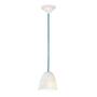 ORIGINAL BTC Hector Bibendum Size 1 Pendant Light - Natural white with turquoise blue cable