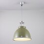 ORIGINAL BTC Titan Size 1 Pendant Light - Olivgrün mit geätztem Glas