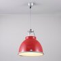 ORIGINAL BTC Titan Size 1 Pendant Light - Rot mit geätztem Glas