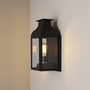ORIGINAL BTC Wall Lantern Weathered Brass, Clear Glass