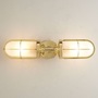 ORIGINAL BTC Weatherproof Ship's Double Well Glass - Polished Brass, Frosted Glass