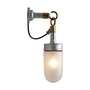 ORIGINAL BTC Well Glass Wall Light, Galvanised - Frosted Glass