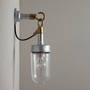 ORIGINAL BTC Well Glass Wall Light, Galvanised