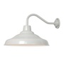 ORIGINAL BTC School Wall Light - Putty grey with white interior
