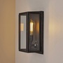 ORIGINAL BTC Box Wall Light, External Glass, Small, Weathered Brass