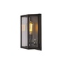 ORIGINAL BTC Box Wall Light, Internal Glass, Small - Weathered Brass, Clear Glass