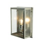 ORIGINAL BTC Box Wall Light, Internal Glass, Small - Satin Nickel, Clear Glass