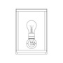 ORIGINAL BTC Box Wall Light, Internal Glass, Small
