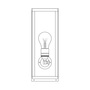 ORIGINAL BTC Narrow Box Wall Light, Ext Glass, Weathered Brass