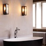 ORIGINAL BTC Narrow Box Wall Light, Ext Glass, Weathered Brass