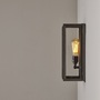 ORIGINAL BTC Narrow Box Wall Light, Ext Glass, Weathered Brass