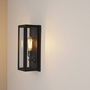 ORIGINAL BTC Narrow Box Wall Light, Ext Glass, Weathered Brass