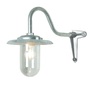 ORIGINAL BTC Exterior Bracket Light, 100W, Swan Neck, Corner - Galvanised, Clear Glass