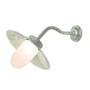 ORIGINAL BTC Exterior Bracket Light, Canted, Round - Galvanised, Frosted Glass