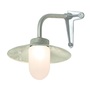 ORIGINAL BTC Exterior Bracket Light, Right Angle, Corner - Galvanised, Frosted Glass