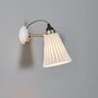 ORIGINAL BTC Hector Medium Pleat Wall Light - Naturweiß