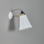 ORIGINAL BTC Hector Medium Pleat Wall Light - Naturweiß