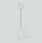 Original BTC Hector Medium Pleat  - Pendelleuchte