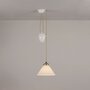 Original BTC Cobb Rise & Fall Small Pendant Light - Pendelleuchte - Naturfarben mit Satinmessing