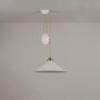 Original BTC Cobb Rise & Fall Large Pendant Light - Pendelleuchte - Naturfarben mit Satinmessing