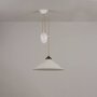 Original BTC Cobb Rise & Fall Large Pendant Light - Pendelleuchte - Naturfarben mit antikem Messing