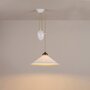 Original BTC Cobb Rise & Fall Large Pendant Light - Pendelleuchte - Naturfarben mit antikem Messing