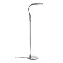 Original BTC Cirrus Floor Light - Stehleuchte - Nickel poliert mit schokoladenbraunem Leder