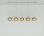 Tom Dixon Mirror Ball Gold 25cm Linear Pendant System