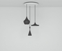 Tom Dixon Beat Black Trio Round Pendant System