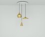 Tom Dixon Beat Brass Trio Round Pendant System