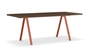 Kristalia Neat - Holz Tisch - Nussbaum - Korallrot