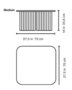RS Barcelona Plec Rectangular Occasional Table Medium - Couchtisch 70x35,6x60 cm
