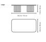 RS Barcelona Plec Rectangular Occasional Table Large - Couchtisch 115x30x60 cm