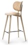 MATER HIGH STOOL BACKREST | NATURAL MATT LACQURED OAK | 69 CM