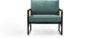Red Edition Cane Armchair -  Fabric Indian T15 (cat.B) Black Oak