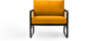 Red Edition Cane Armchair -  Fabric Ochre T16 (cat.B.) Black Oak