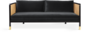 Red Edition Cane sofa 210 -  Velvet Chic Gray T25 (cat.C) Black Tinted Beech