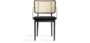 Red Edition Cane Chair - Velvet Chic Gray T25 (cat.C) - Armrests oak black