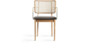 Red Edition Cane Chair - Fabric Caviar T37 (cat. C) - Armrests oak